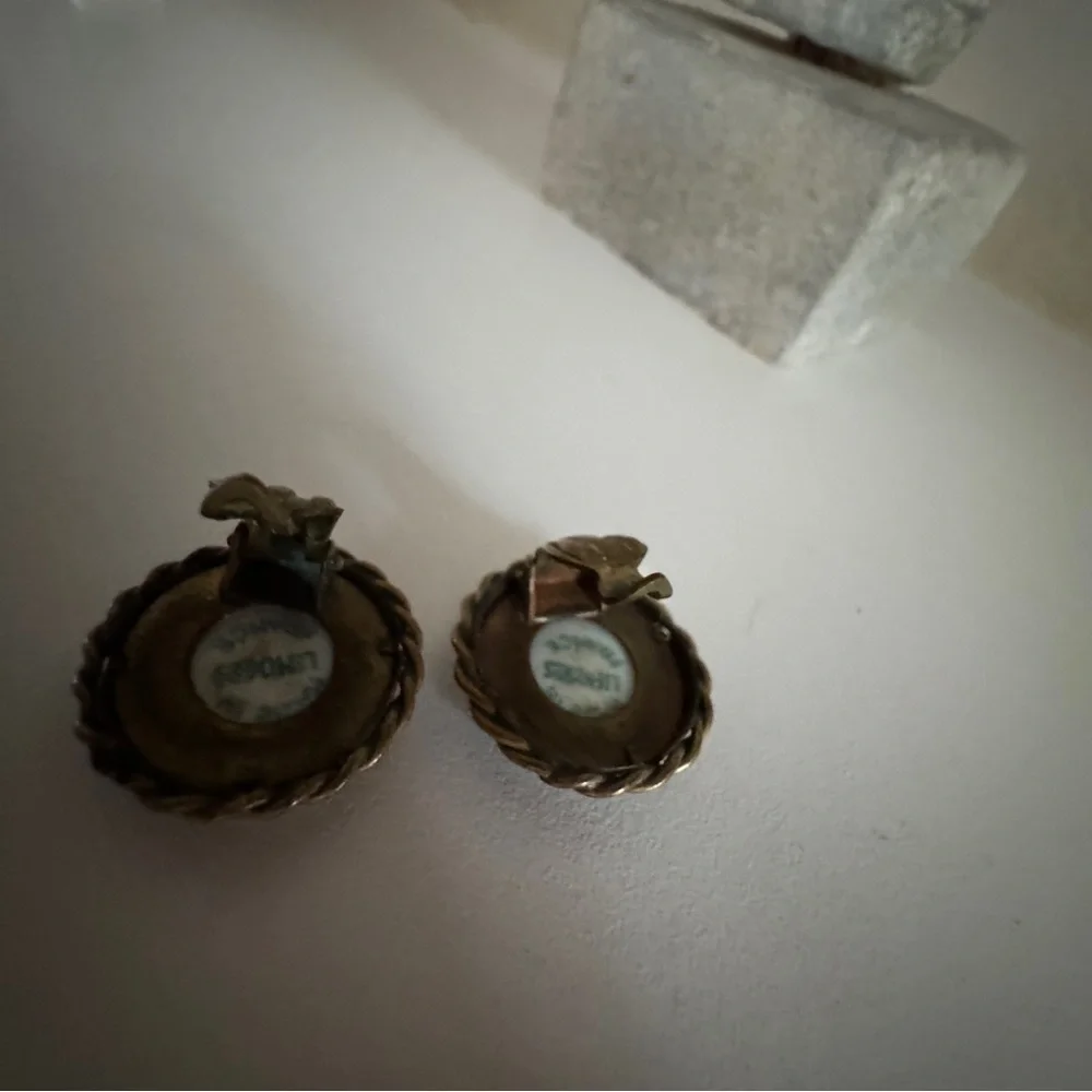 Vintage Limoges France Elegant Victorian‎ Revival Clip-On Earrings